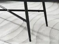 Designerska ława ceramiczna TAVOLO GRAFIT MARMUR - CZARNE NOGI - stolik na metalowych nogach