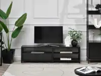 Czarna szafka pod telewizor ELLEN CZARNE DREWNO  - stolik pod telewizor 
