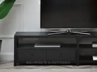 Czarna szafka pod telewizor ELLEN CZARNE DREWNO  - minimalistyczna szafka RTV