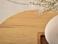 Nowoczesny stolik kawowy LAURI XL CZARNY DĄB  - ciepły odcień dębu