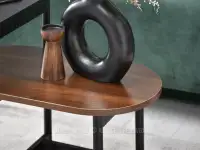 Stolik kawowy z pólką LAURI S ORZECH CZARNY  - orzechowy stolik