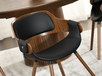 Eleganckie krzesło z drewna giętego TWIG czarny-orzech - ergonomiczne i komfortowe siedzisko