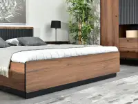 Łóżko 160x200 orzech z lamelami PUERTO P13 - łóżko zaokrąglone
