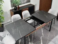 Stół do jadalni rozkładany z marmurowym blatem PUERTO P14 - mechanizm rozkładania