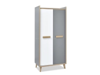 System smart s01 szafa dwudrzwiowa szary-biały