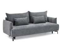 SZARA sofa z funkcją spania MONZA SZENIL CZARNE NOGI