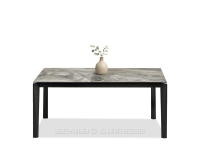 SZARO-PIASKOWY stół ceramiczny rozkładany TORETO - CZARNY