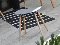 Krzesło ogrodowe bez oparcia BRICK szary