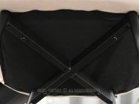 WELUROWE krzesło tapicerowane do jadalni ADEL KREMOWY - montaż podstawy
