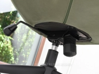 Welurowy fotel wypoczynkowy PALMO OLIWKOWY CZARNY - mechanizm