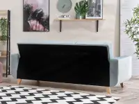 Skandynawska sofa KADI BŁĘKITNA z funckją spania - tapicerowany tył