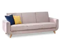 Skandynawska sofa KADI RÓŻOWA z funkcją spania