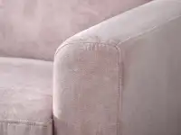 Skandynawska sofa KADI RÓŻOWA z funkcją spania - komfortowe podłokietniki