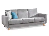 Sofa w stylu skandynawskim z funkcją spania KADI szara