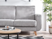 Sofa w stylu skandynawskim z funkcją spania KADI szara - nowoczesna forma