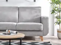 Sofa w stylu skandynawskim z funkcją spania KADI szara - nowoczesna forma