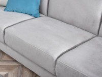 Sofa w stylu skandynawskim z funkcją spania KADI szara - miękkie siedzisko