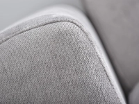 Sofa w stylu skandynawskim z funkcją spania KADI szara - struktura tkaniny