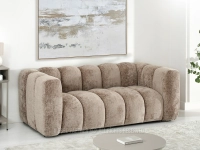 Sofa olia-2 brąz tkanina, podstawa czarny