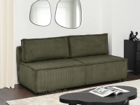 Sofa nubio zieleń tkanina, podstawa czarny