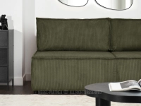 Wygodna ZIELONA sofa sztruksowa NUBIO - sztruksowa tkanina