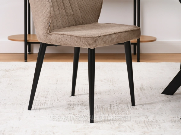 Praktyczne krzesło tapicerowane tkaniną 