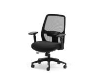 Fotel biurowy ergonomiczny tkanina mesh LARGO CZARNY - bez zagłówka 