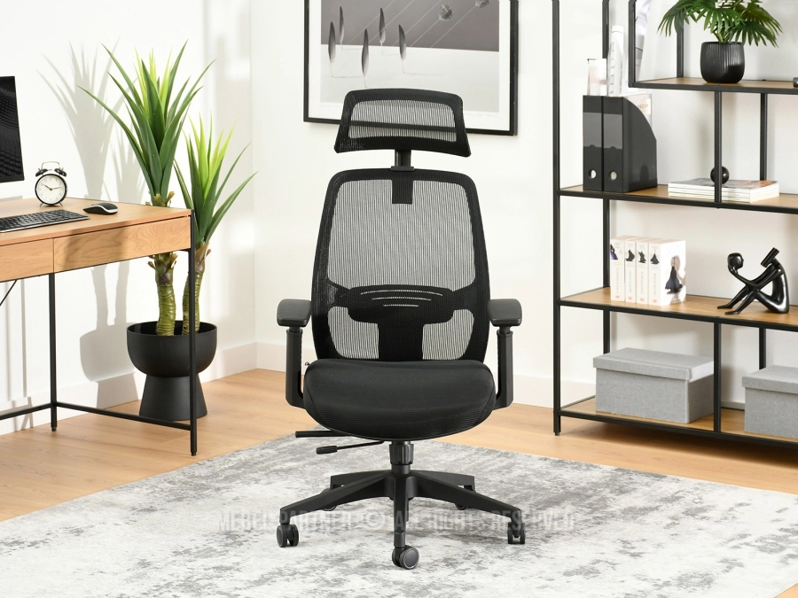 Czarny fotel do biurka - minimalistyczny design w nowoczesnej formie