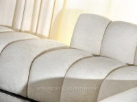 Wygodny narożnik OLIA z unikatową tkaniną KREM - unikatowy design