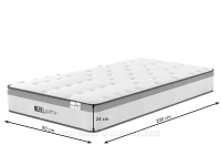 Materac ze sprężynami kieszeniowymi Lando TriZoneComfort 90 - wymiary