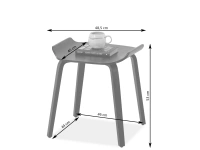 Drewniany stolik pomocnik MARINO ORZECH NOGI ORZECH - wymiary stolika