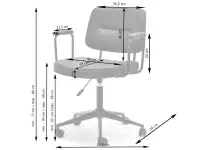 Fotel biurowy henri orzech-czarny skóra ekologiczna, podstawa czarny
