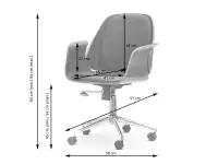 Fotel biurowy enric czarny-czarny skóra ekologiczna, podstawa chrom