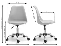 Wygodne krzesło obrotowe LUIS MOVE BEŻOWY- CHROM - wymiary