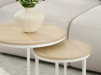 Zestaw dwóch stolików do salonu SONOMA KAREL S BIAŁY - płyta laminowana