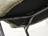 Minimalistyczne ZIELONE krzesło do salonu ERNEST CZARNE NOGI - element montażu
