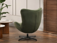 ZIELONY fotel wypoczynkowy obrotowy SEKURA NOGA CZARNY - nowoczesny design
